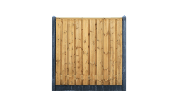 21-planks grenen schutting - beton antraciet 200cm • Gras en Groen Schuttingen